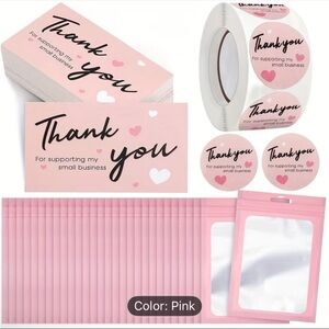 Thank You Stickers, cards and small bags Bundle